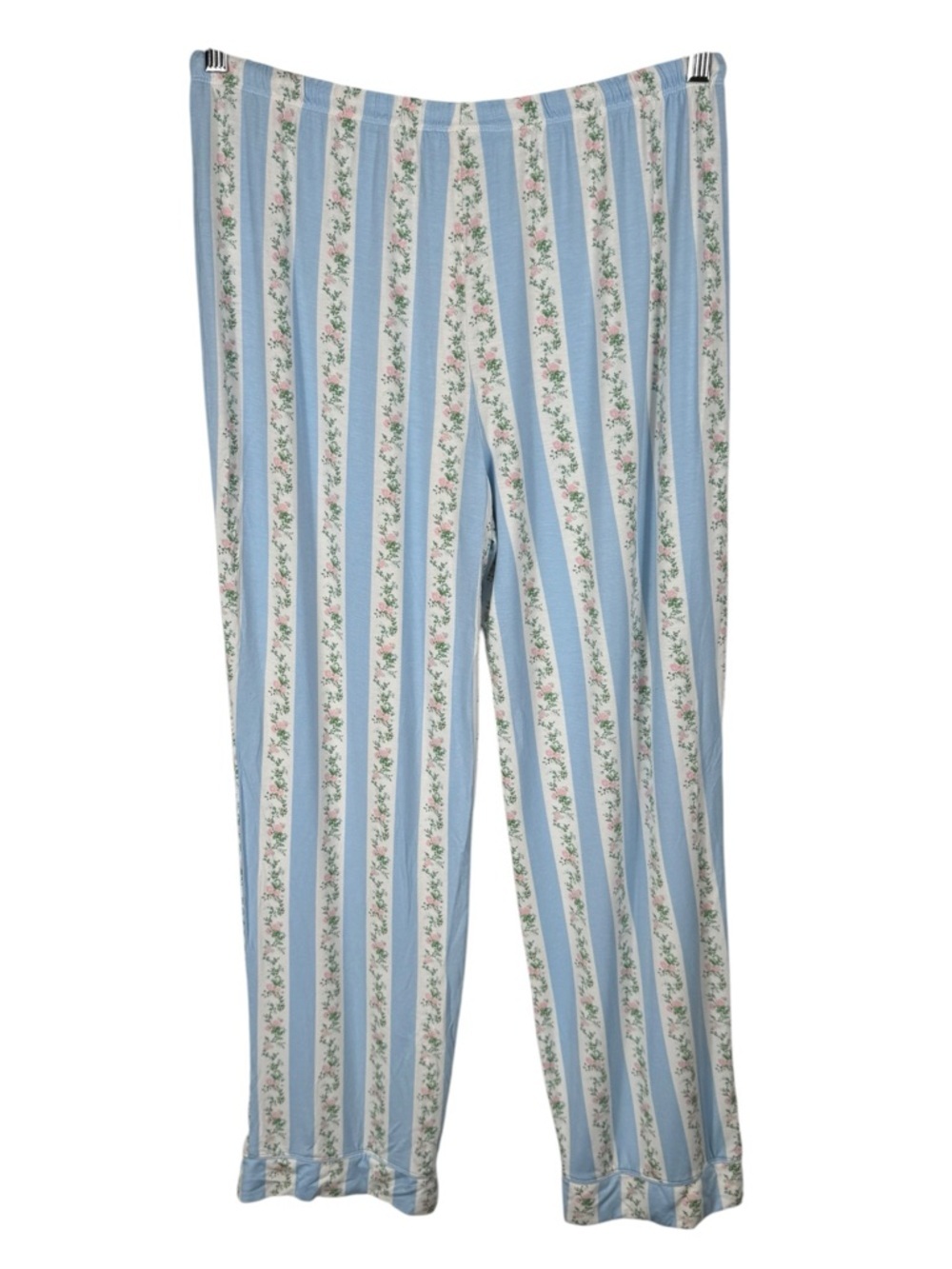 Rachel Ashwell Blue Floral Stripe Pajama Set Size L/G - Picture 7 of 8